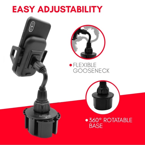 Macally Car Cup Holder Phone Mount Compatible with All iPhone Android Smartphone - Picture 4 of 6